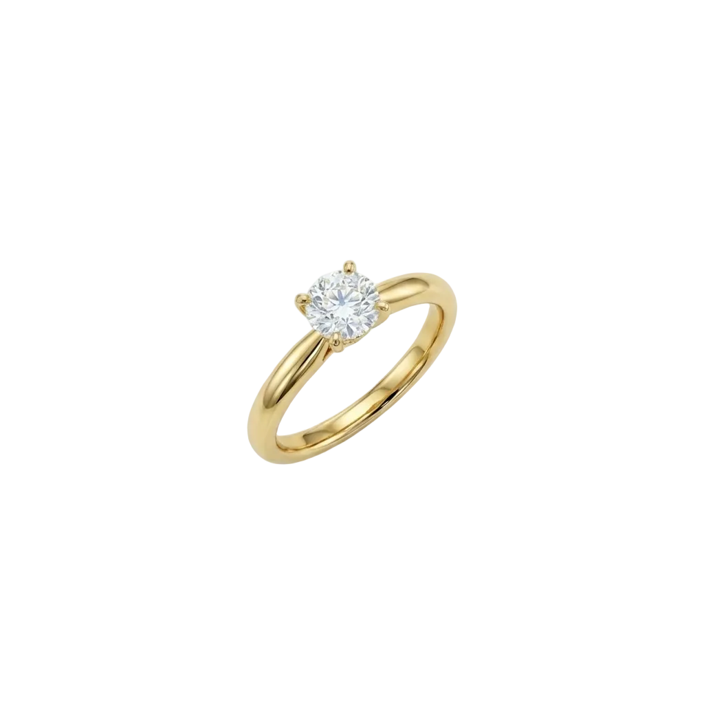 Anillo Solitario - Anillo Oro italiano 18k