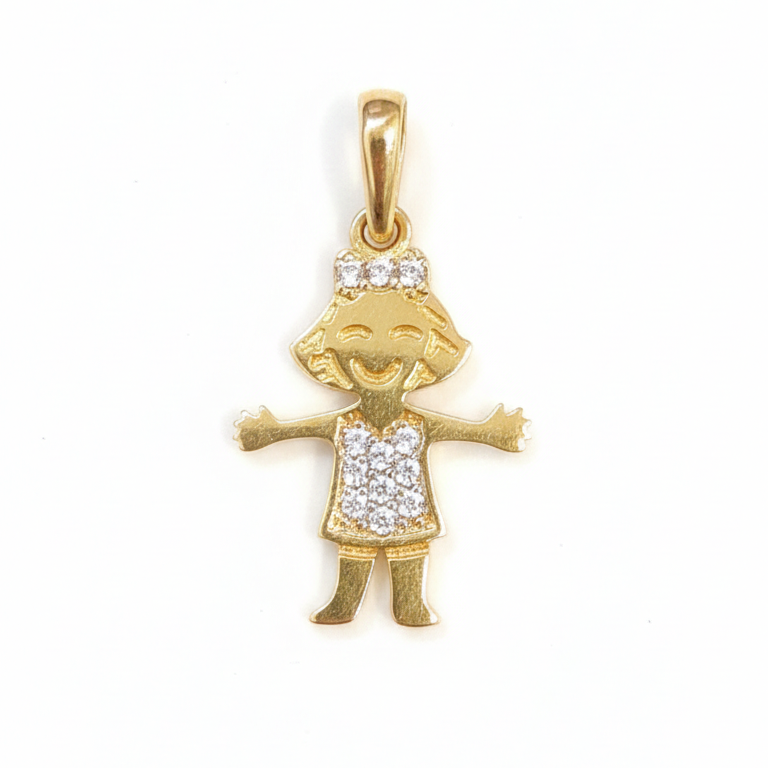 Colgante Niña - Colgante Oro italiano 18k