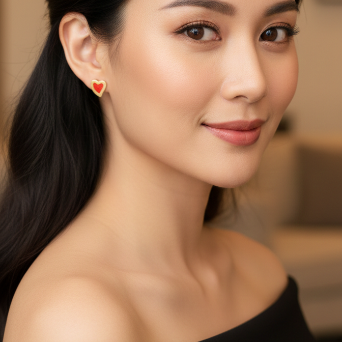 Aros Corazón - Aros Oro italiano 18k