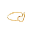 Anillo Silueta Corazón - Anillo Oro italiano 18k