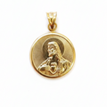 Colgante Escapulario Corazón de Jesús / Virgen del Carmen - Colgante Oro italiano 18k