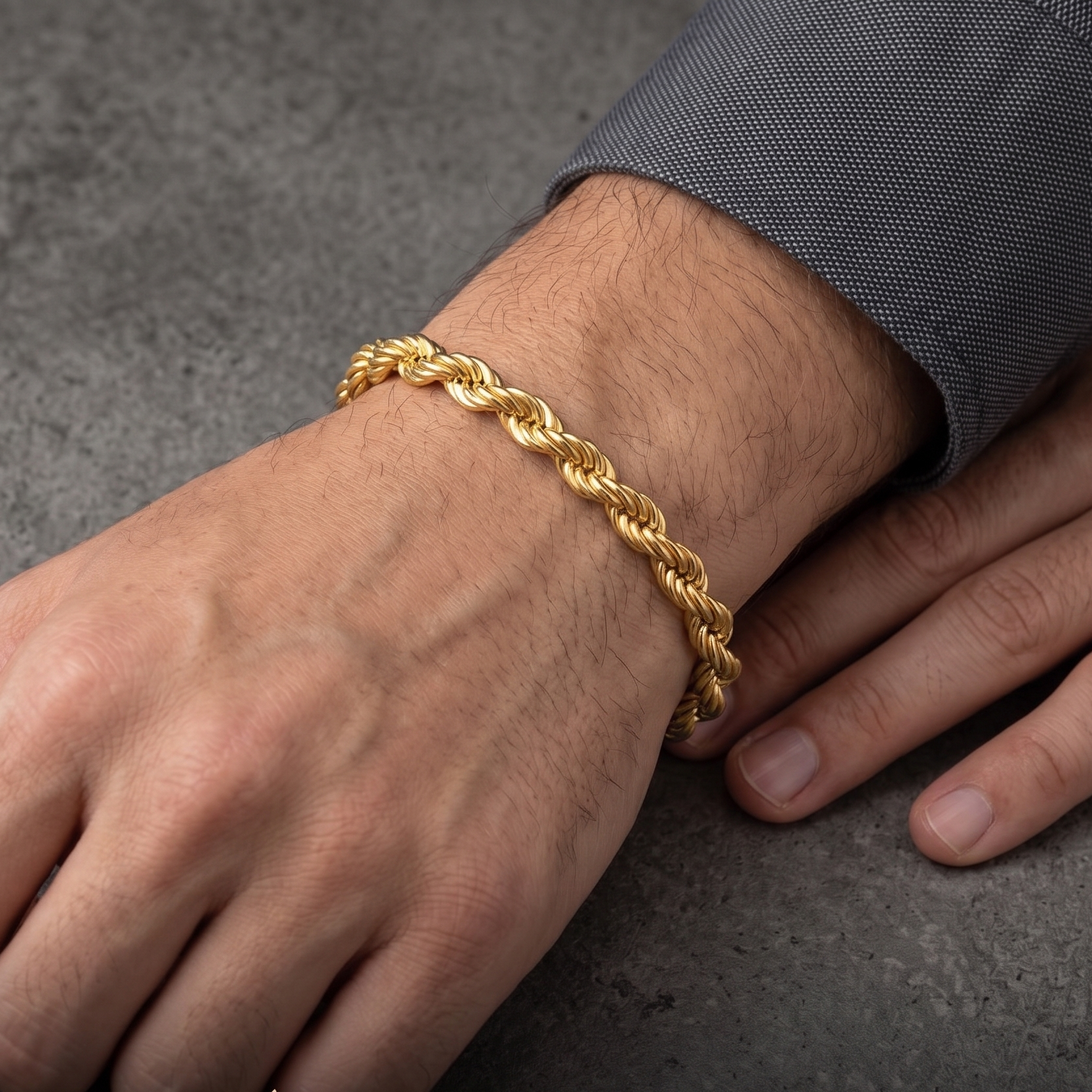 Pulsera Cordón Royale - Pulsera Oro Italiano 18k