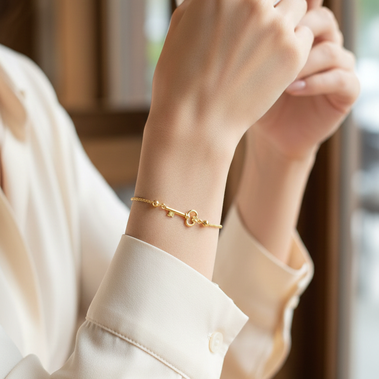 Pulsera Llave - Pulsera Oro italiano 18K