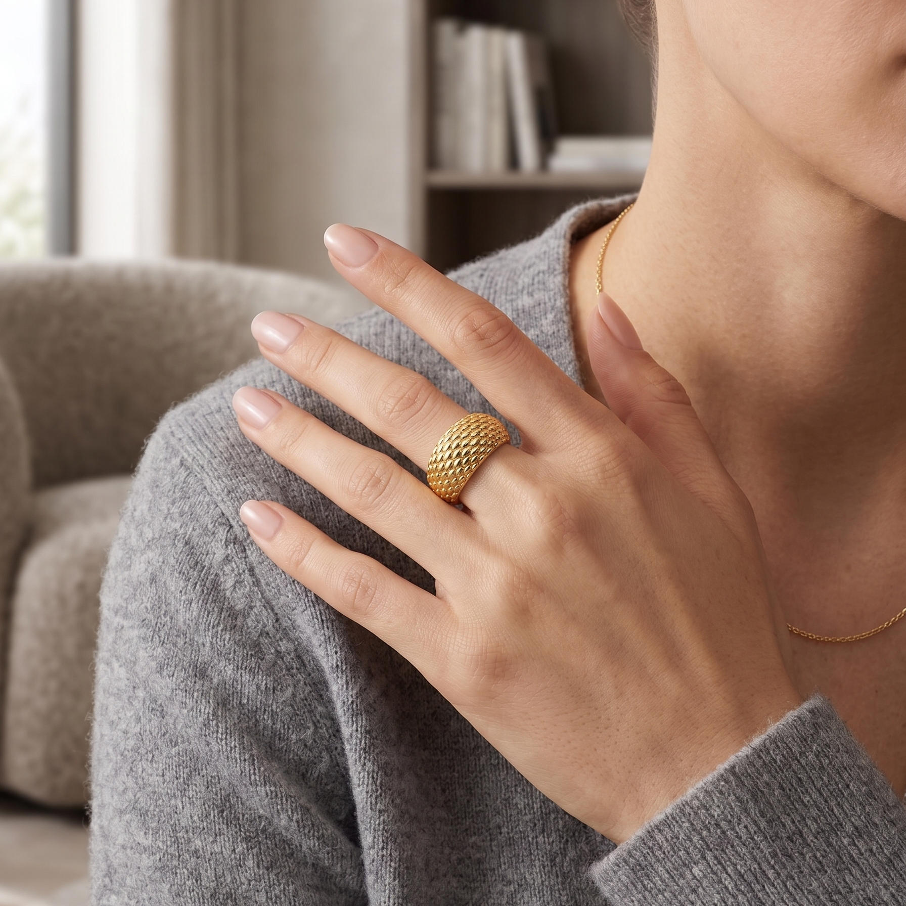 Anillo Panal - Anillo Oro 18k