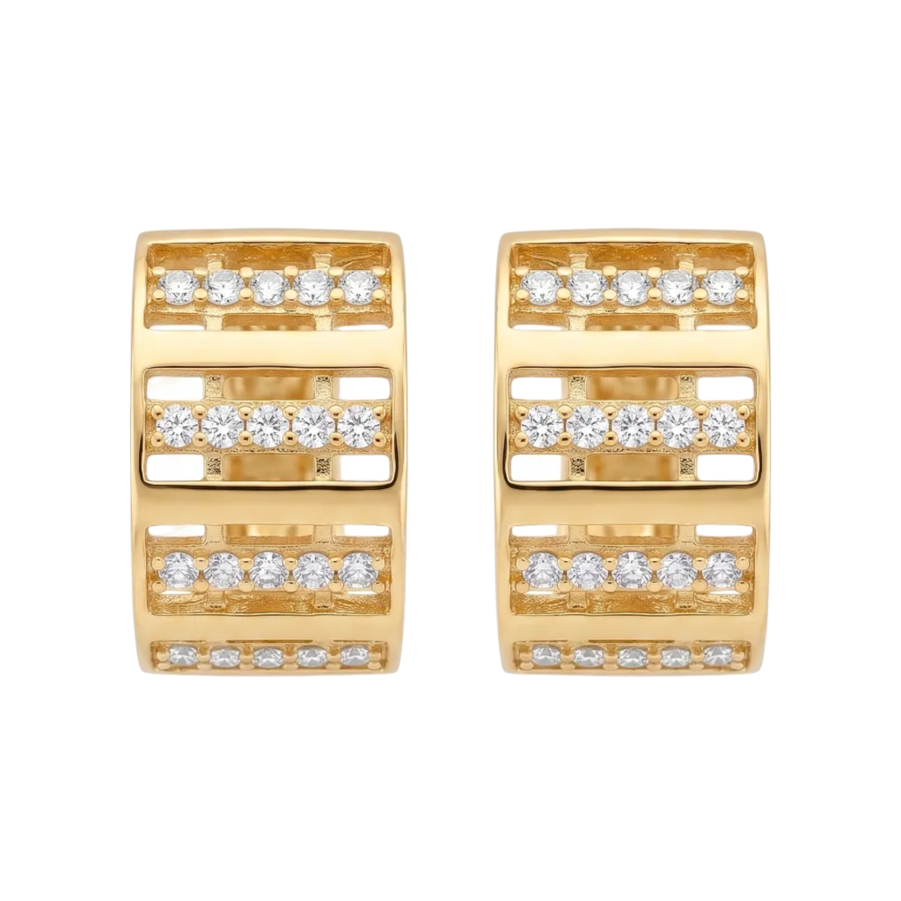 Aros Argollas Grid Lumina - Aros Oro Italiano 18K