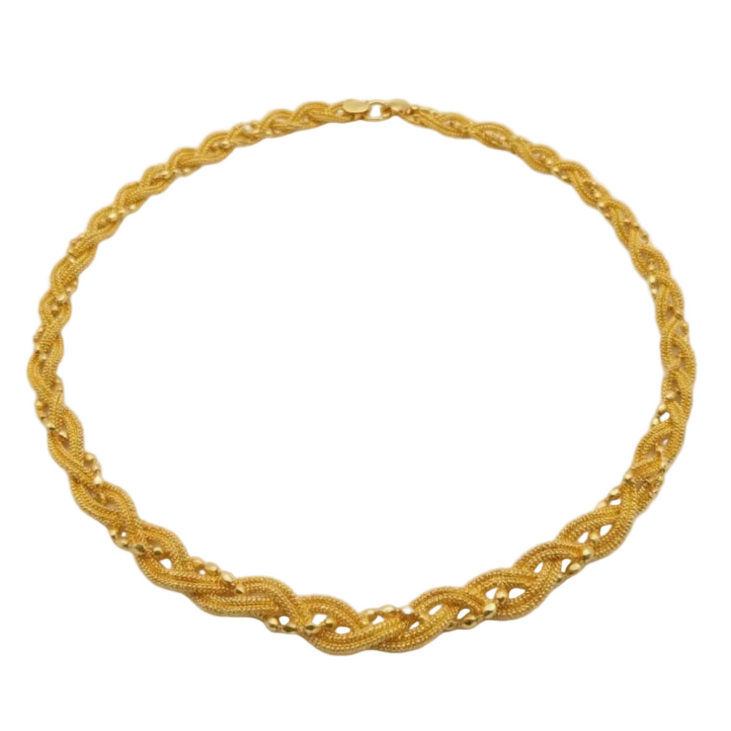 Collar Tejido fino - Collar Oro italiano 18k