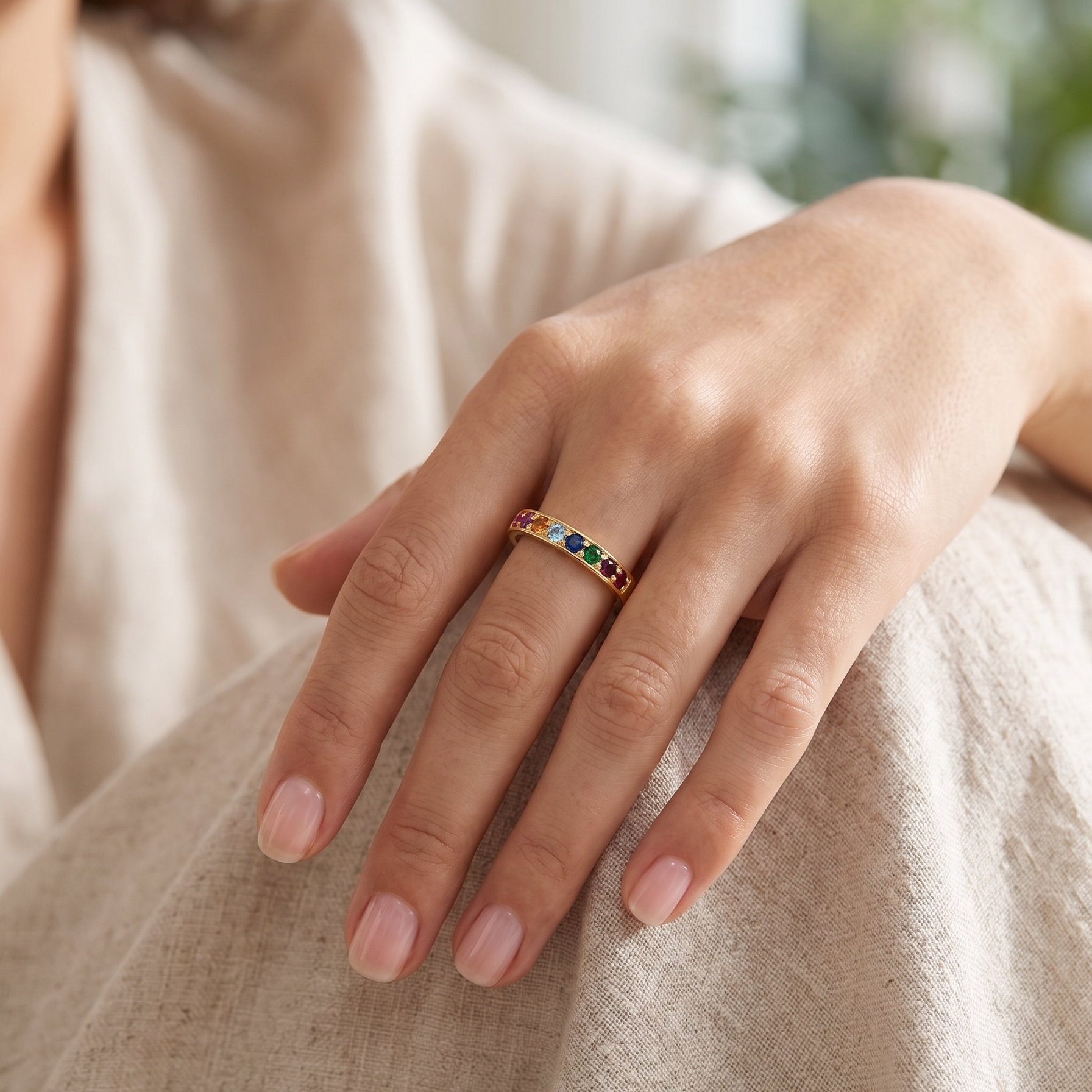 Anillo Forja Multicolor Oro - Anillo Oro italiano 18K