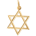 Colgante Estrella de David Lineal - Colgante Oro 18k