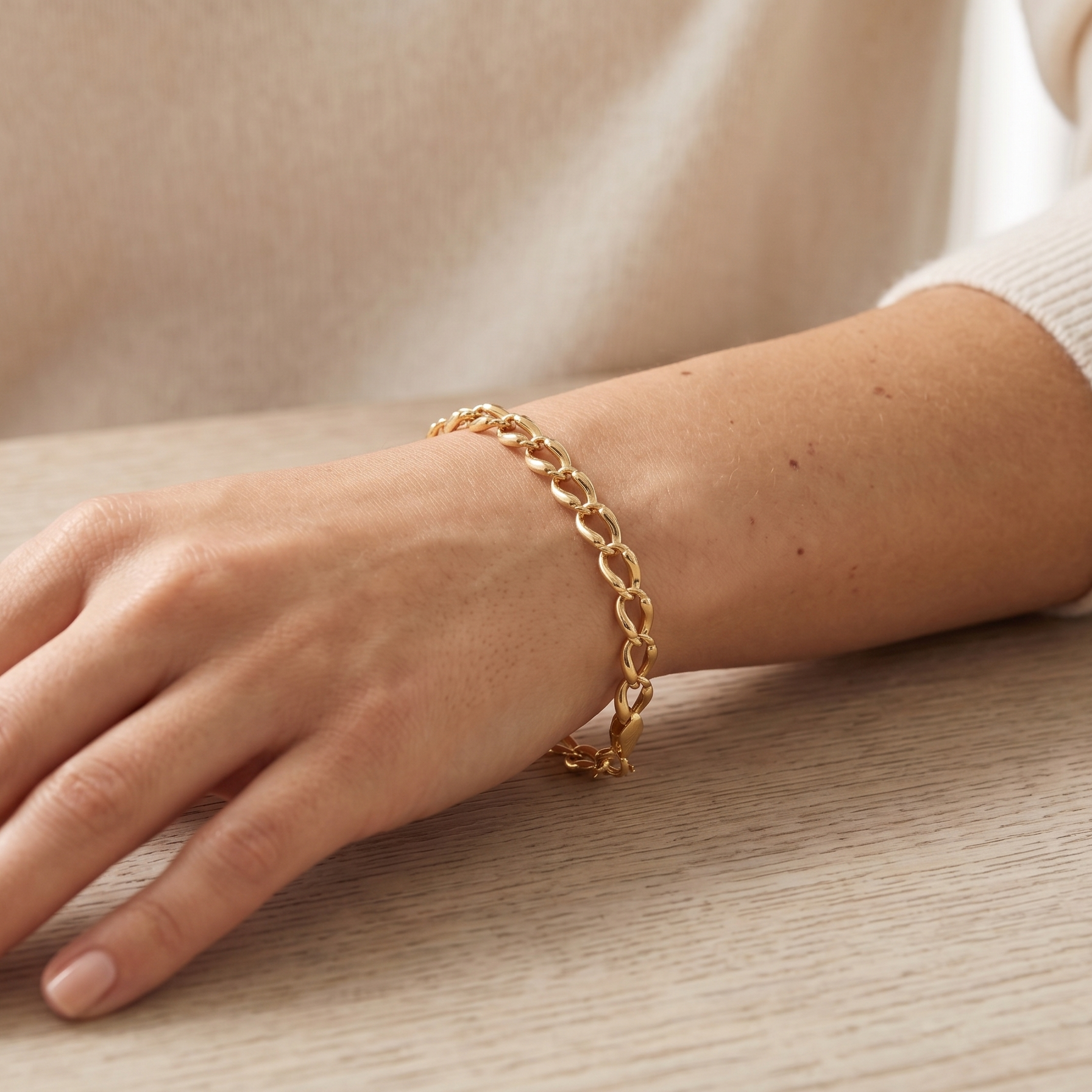 Pulsera Aura Oval - Pulsera Oro Italiano 18k
