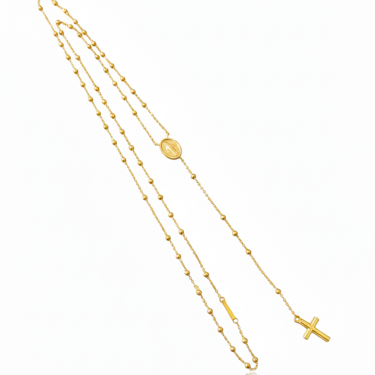 Collar Rosario - Collar Oro italiano 18k