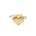 Anillo Corazón Liso - Anillo Oro italiano 18k