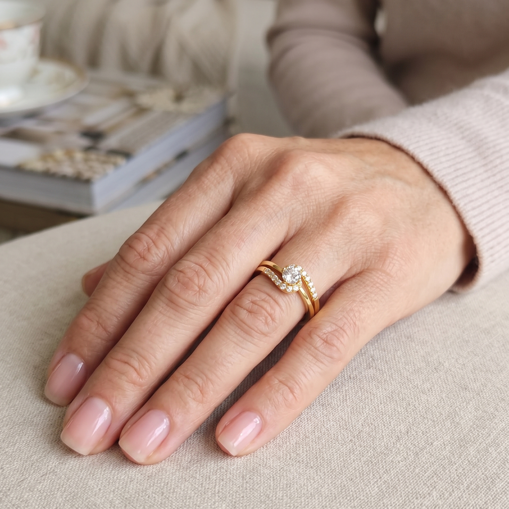 Anillo Aria en Oro - Anillo Oro italiano 18K