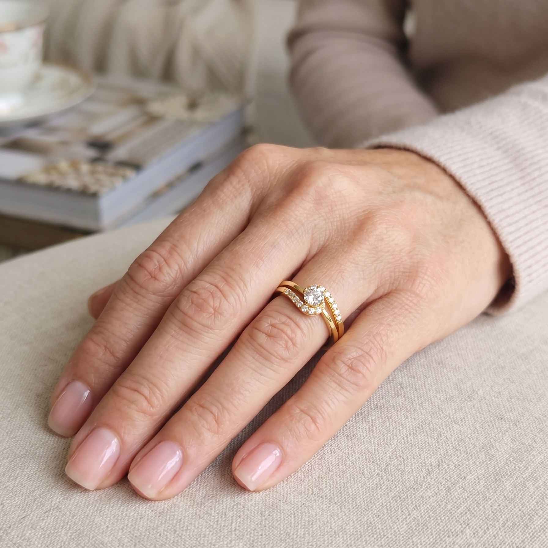 Anillo Aria en Oro - Anillo Oro italiano 18K