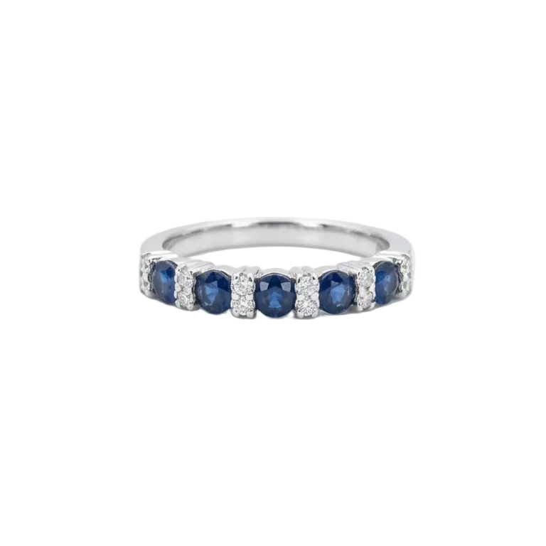 Anillo Nebulosa Azul - Anillo Oro Italiano 18k