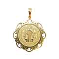 Colgante escapulario San Benito - Colgante Oro italiano 18k