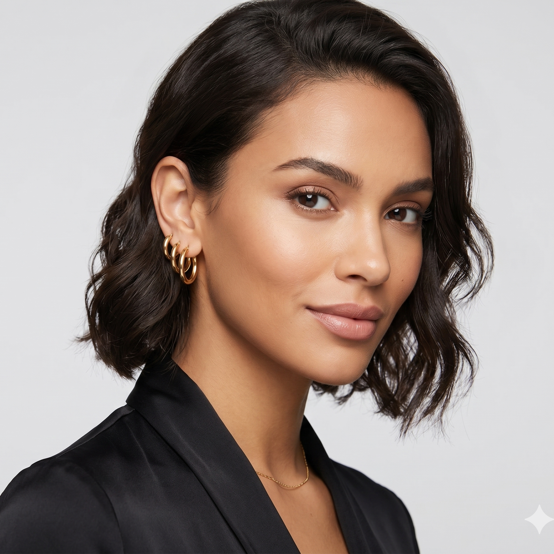 Aros Argollas gordita - Aros Oro Italiano 18K