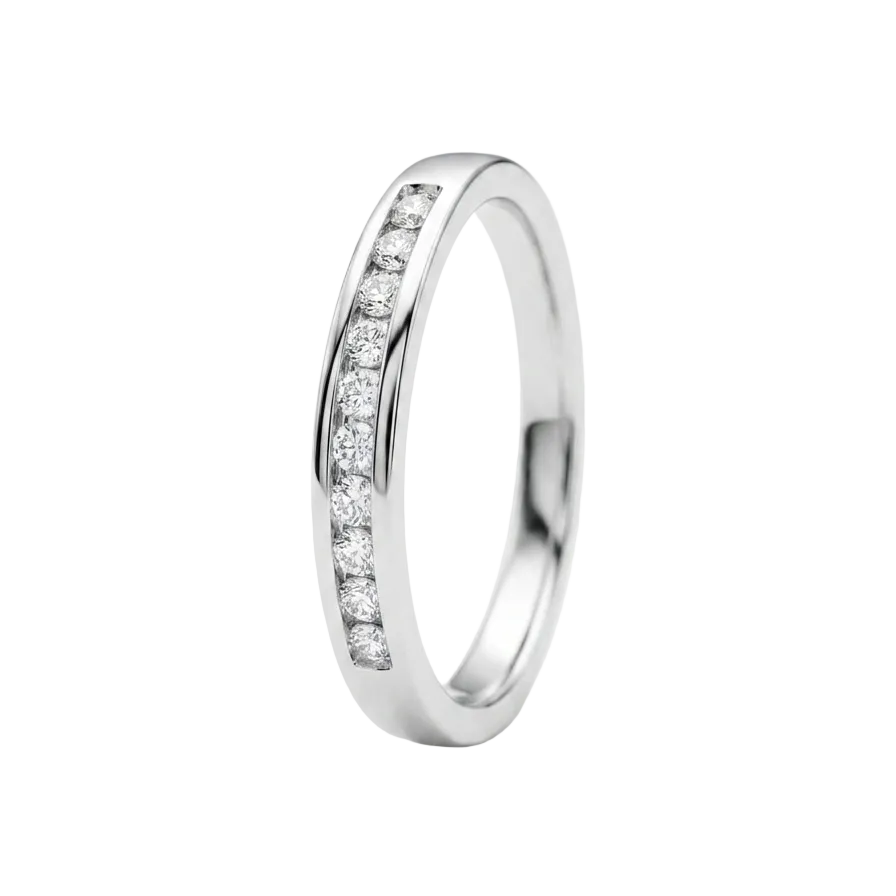 Anillo en oro blanco y diamantes - Anillo oro 18k