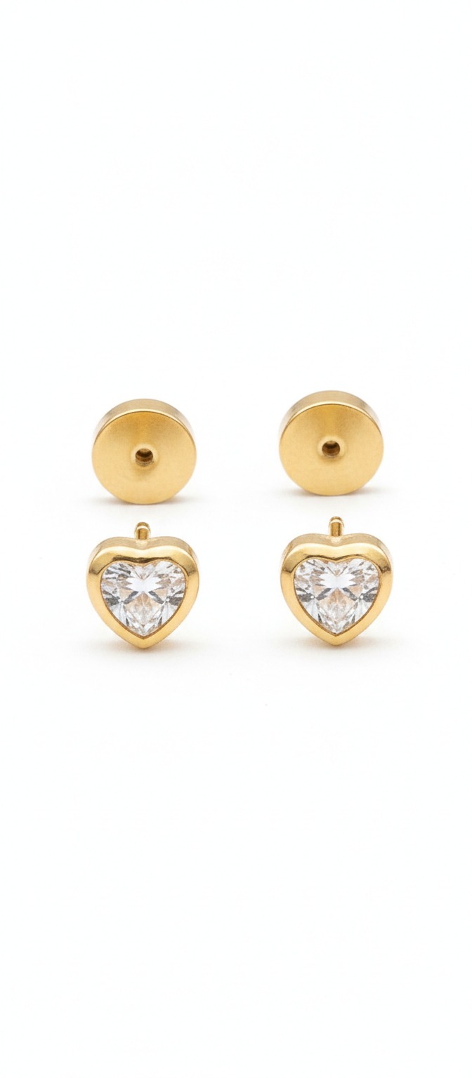 Aros abridor corazón en Oro