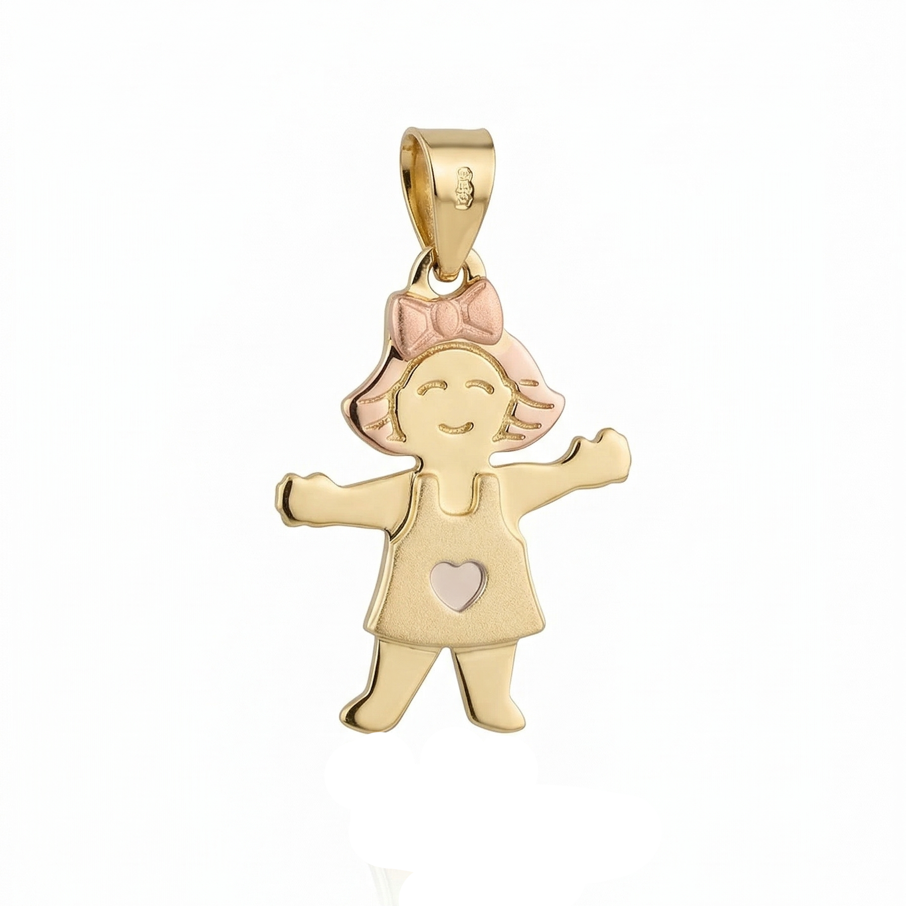 Colgante Niño - Niña Oro - Colgante Oro italiano 18k