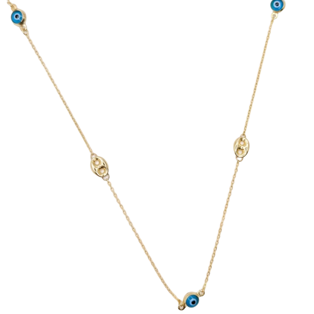 Collar Esencia de Amuleto - Collar Oro italiano 18k