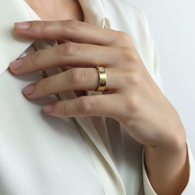 Anillo en Oro - Anillo Oro italiano 18K