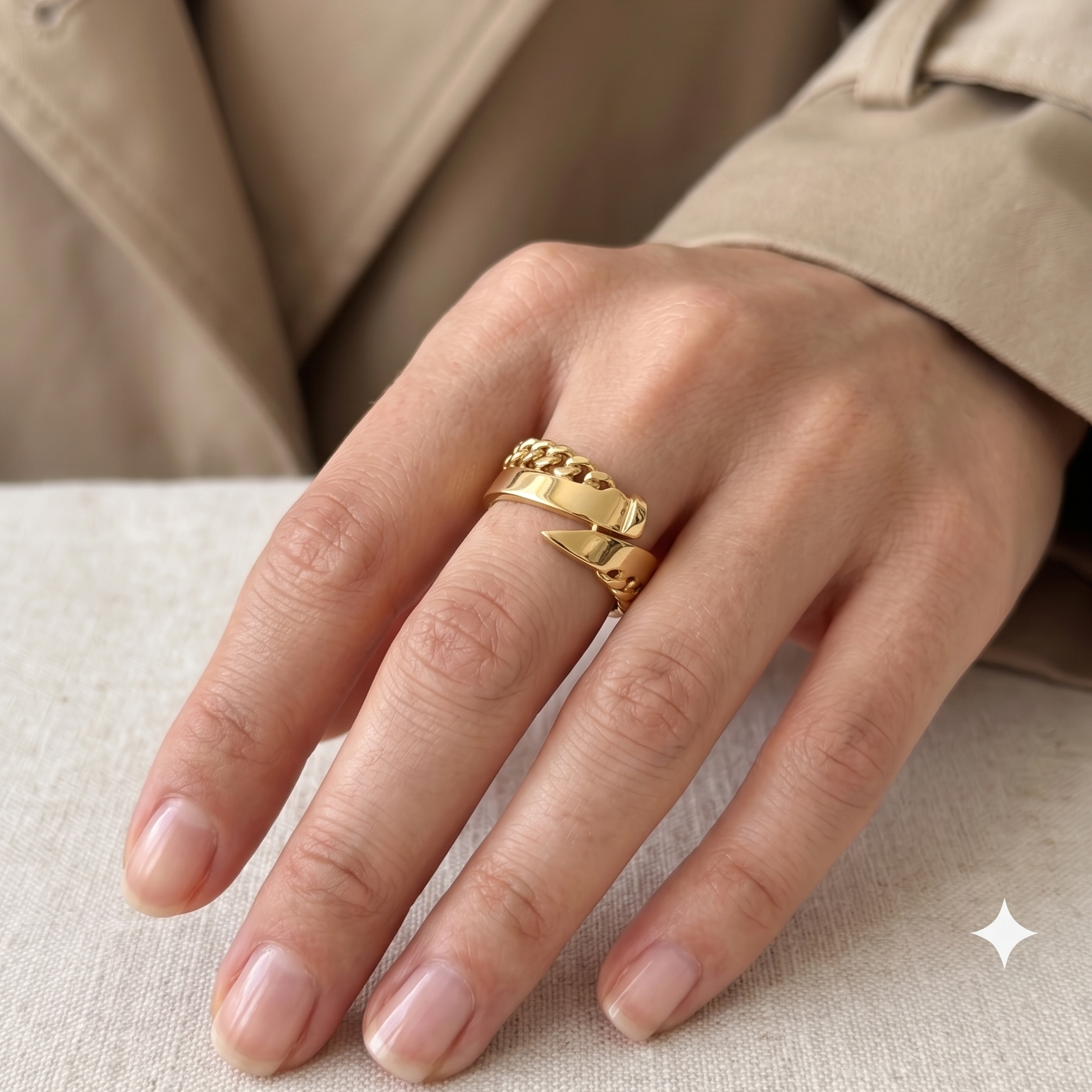 Anillo Forja Gourmette - Anillo Oro 18k