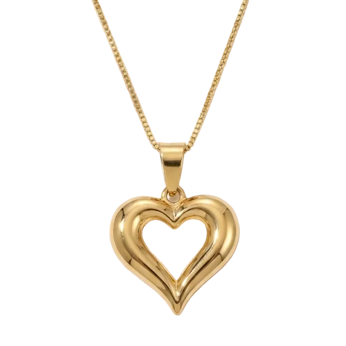 Collar Corazón - Collar Oro italiano 18k