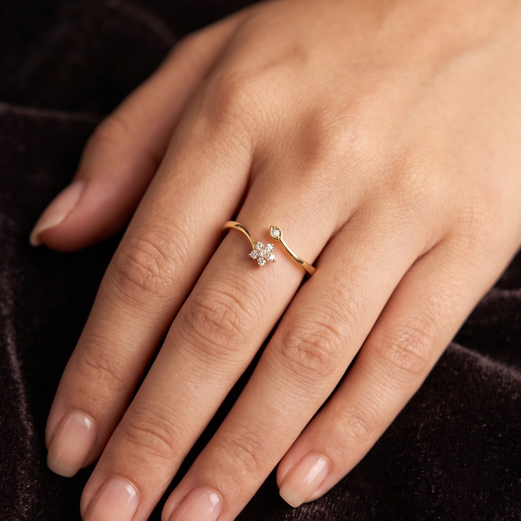 Anillo Flori en Oro - Anillo Oro italiano 18K