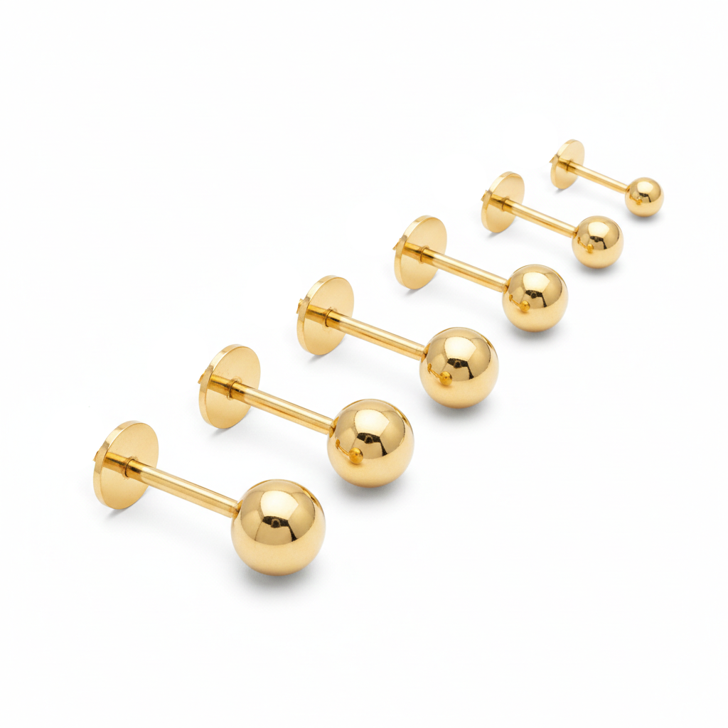 Aros abridor bolita - Oro Amarillo