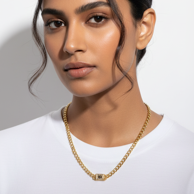 Collar Gargantilla - Collar Bañado en Oro Amarillo