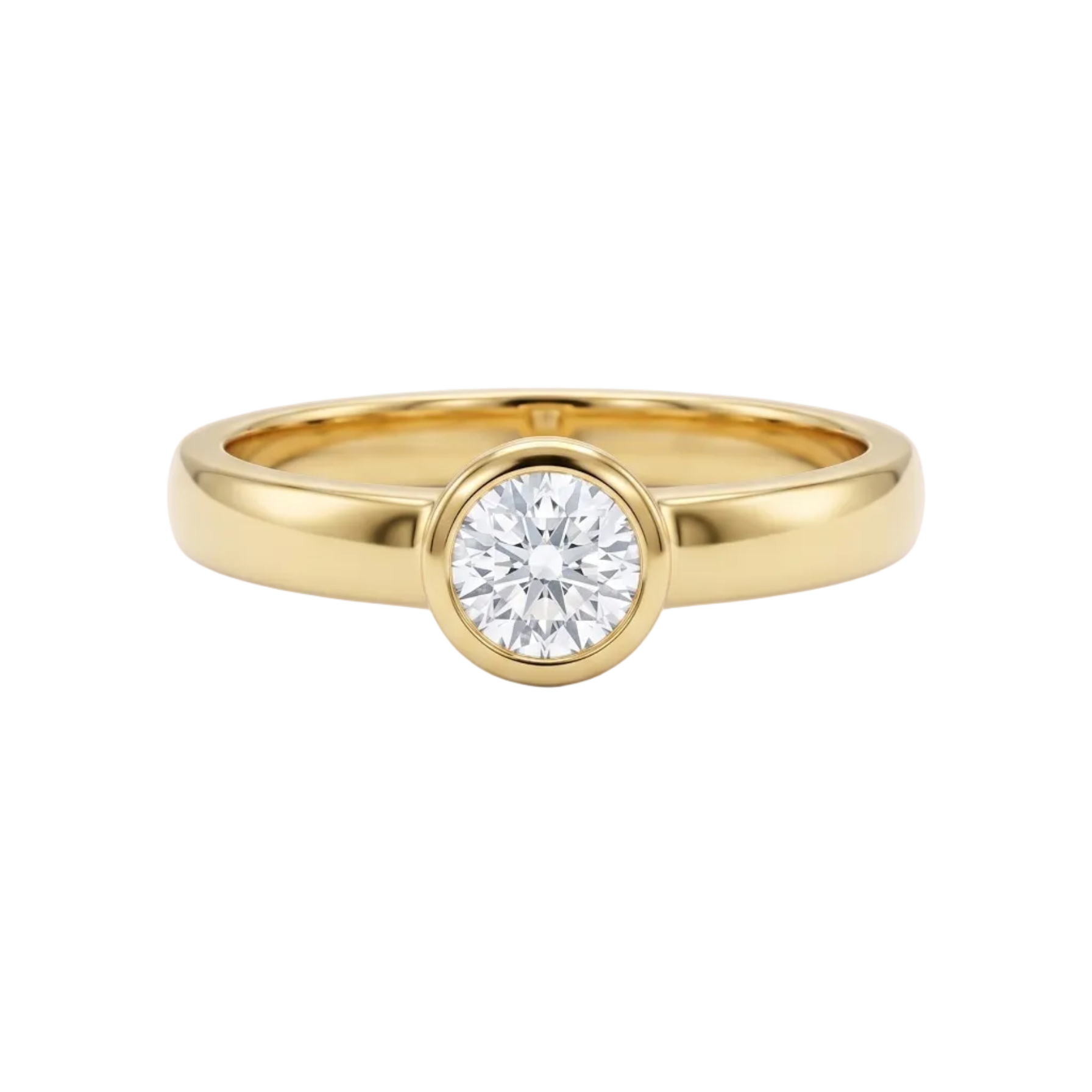 Anillo Solitario Modern en Oro - Anillo Oro italiano 18K