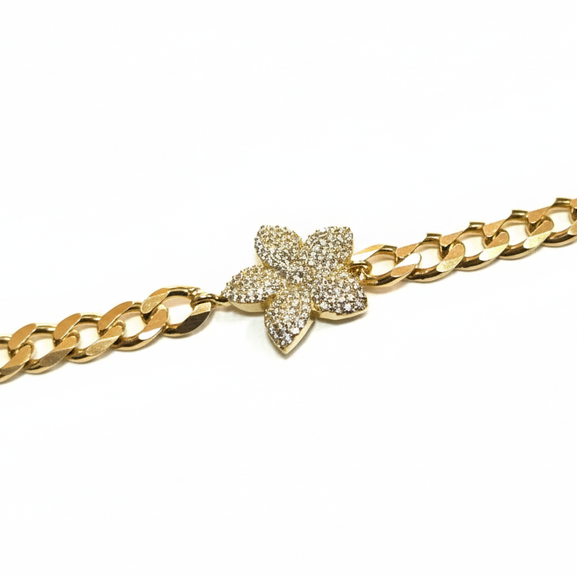 Pulsera Flor - Pulsera Plata 925