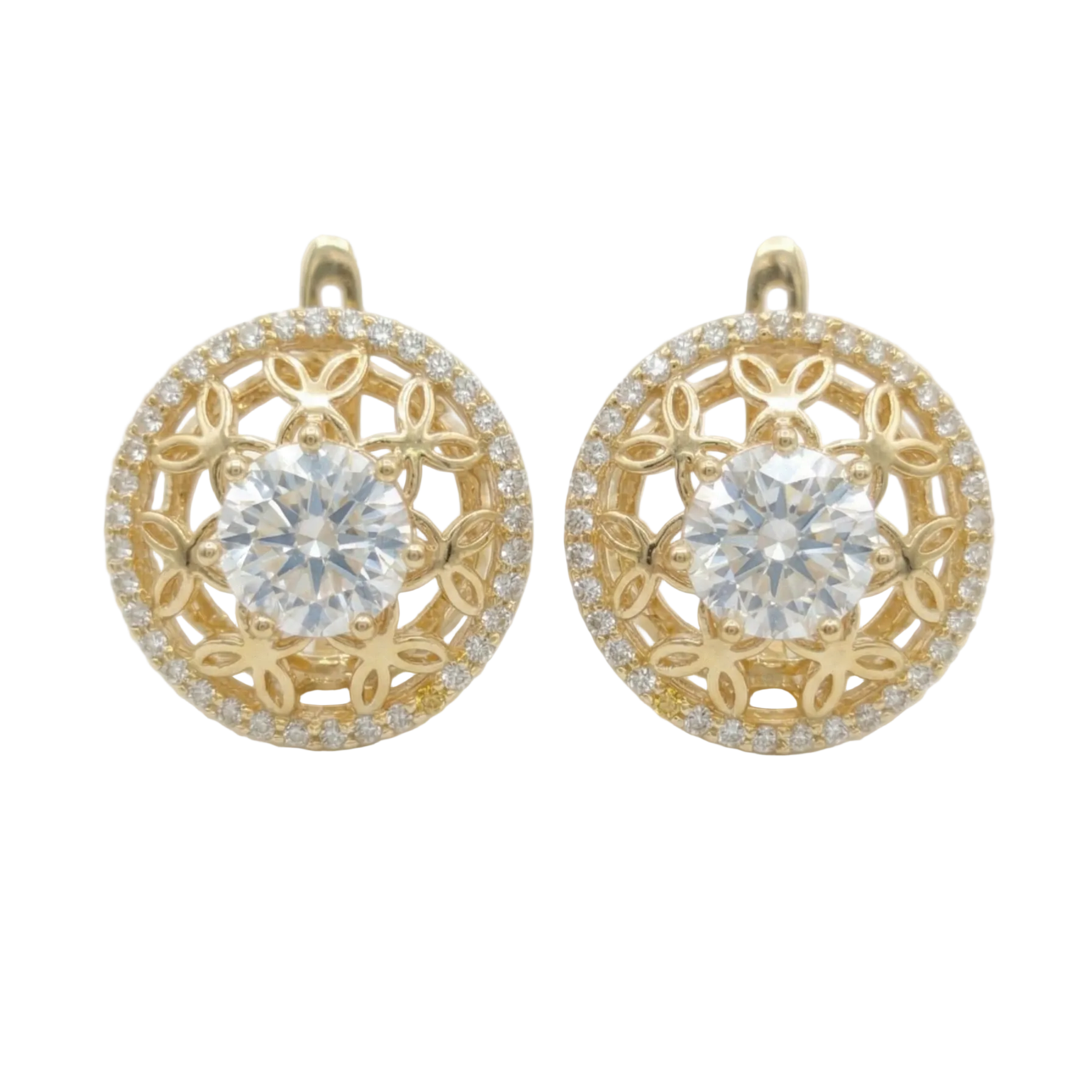 Aros Rosetón Dhalia - Aros Oro Italiano 18K