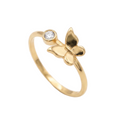 Anillo butterfly en Oro - Anillo Oro italiano 18K