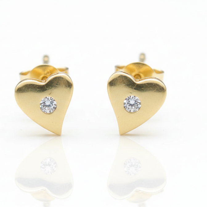 Aros Corazón - Oro 18K