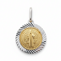 Colgante escapulario San Benito - Colgante Oro italiano 18k