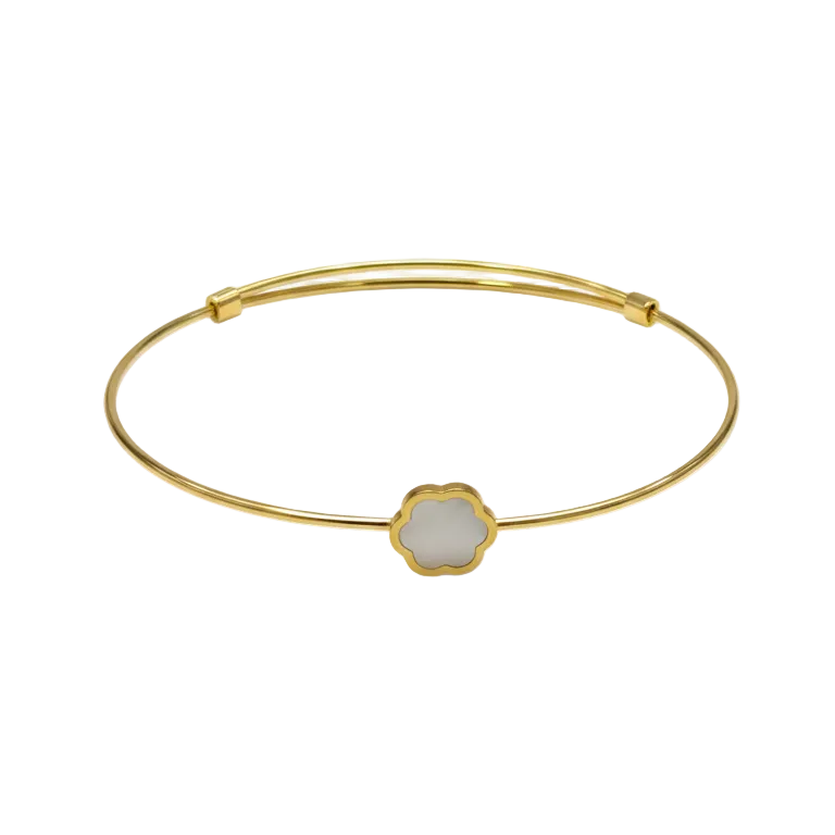 Pulsera Esclava Nácar - Pulsera Oro italiano 18K