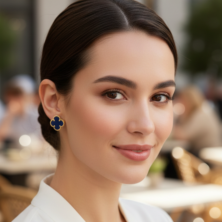 Aros Cuatro Pétalos - Aros Oro Italiano 18K