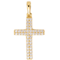 Colgante Cruz Pavé - Colgante Oro 18k