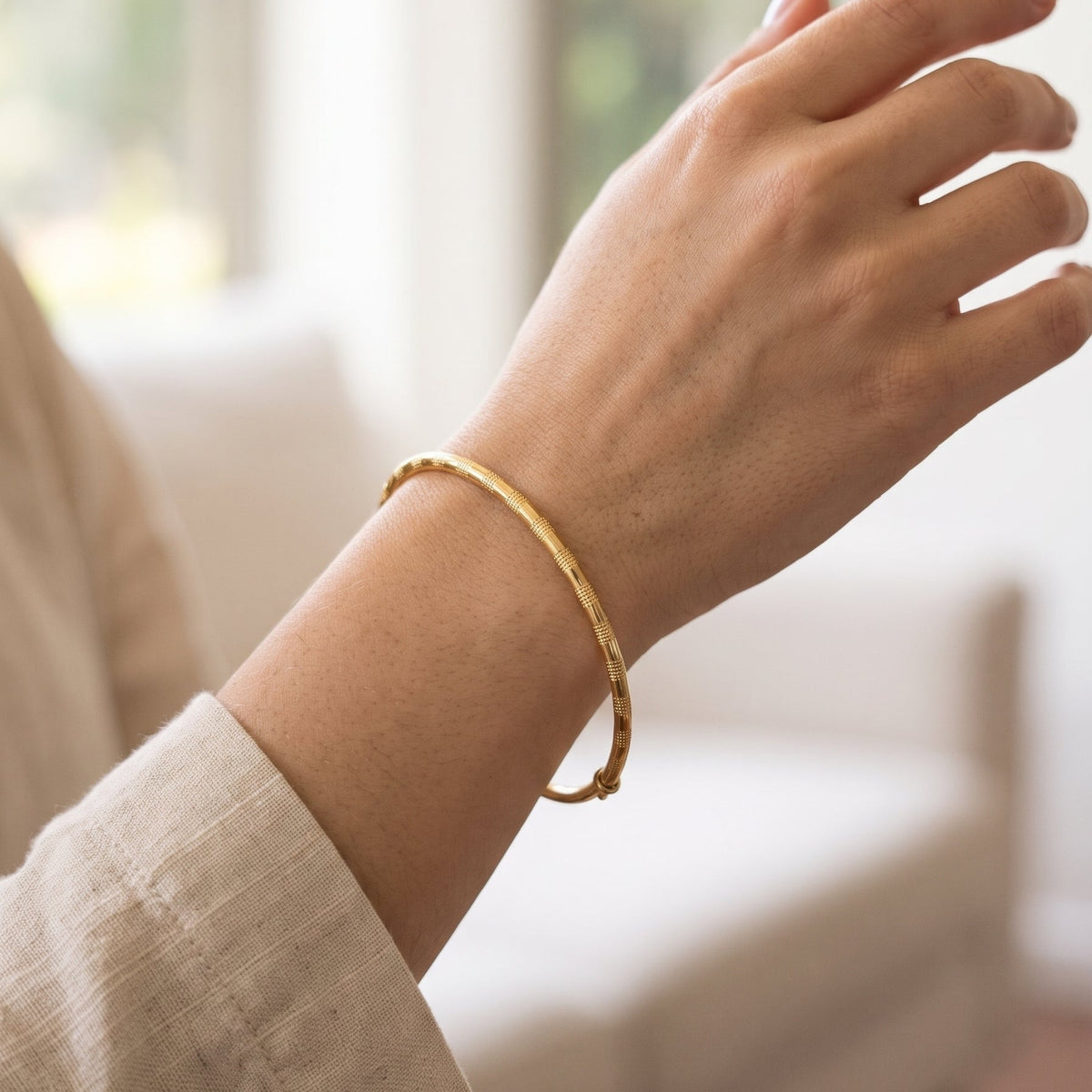 Pulsera Pulso Tubo Verónica - Pulsera Oro 18k