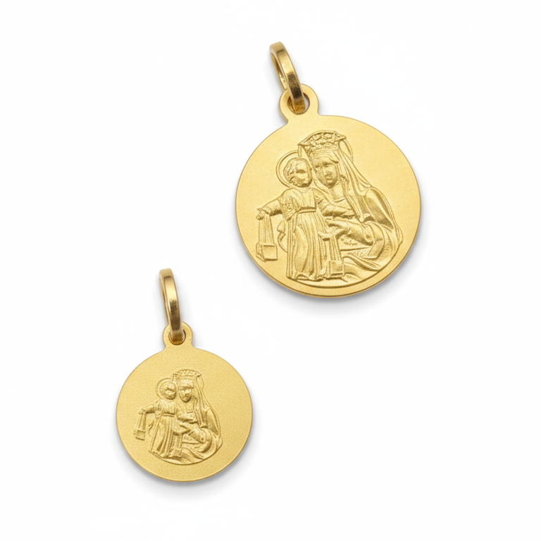 Colgante Escapulario Corazón de Jesús / Virgen del Carmen