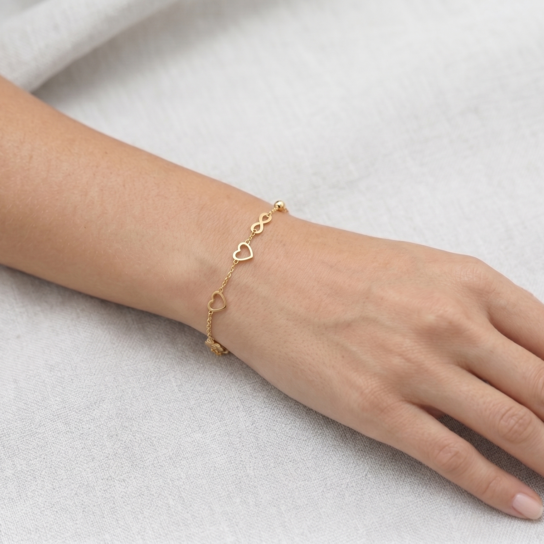 Pulsera Infinito Amor - Pulsera Oro Italiano 18k