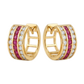 Aros Argollas Eternity Rubí - Aros Oro Italiano 18K