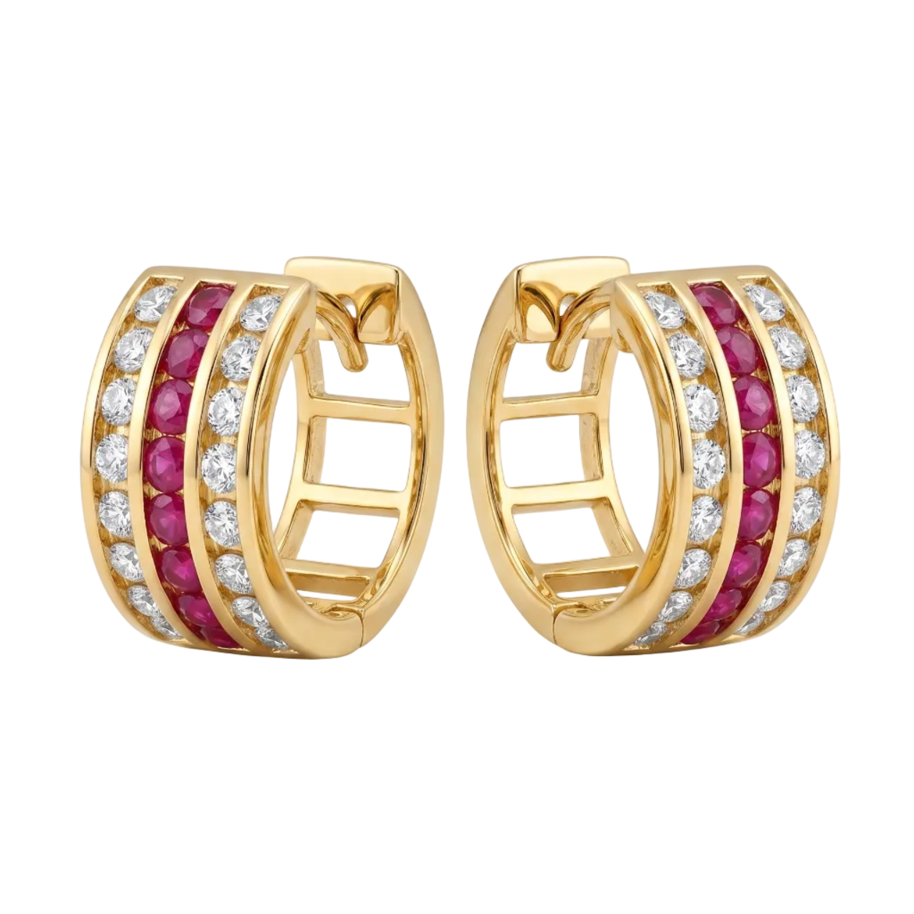 Aros Argollas Eternity Rubí - Aros Oro Italiano 18K