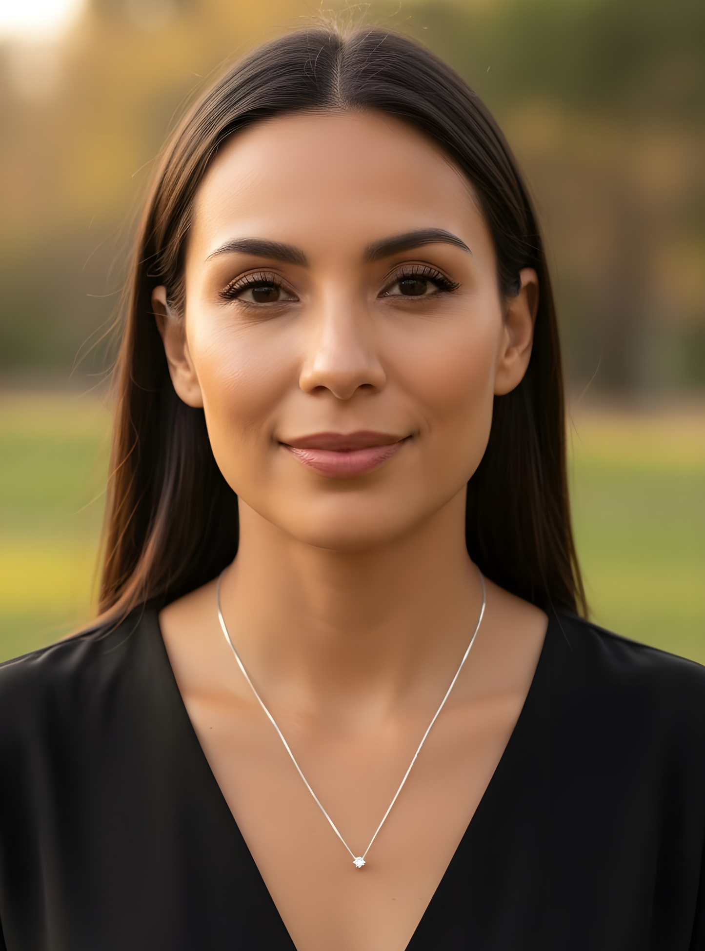 Collar Plata 925 Punto de Luz grifa rodinado