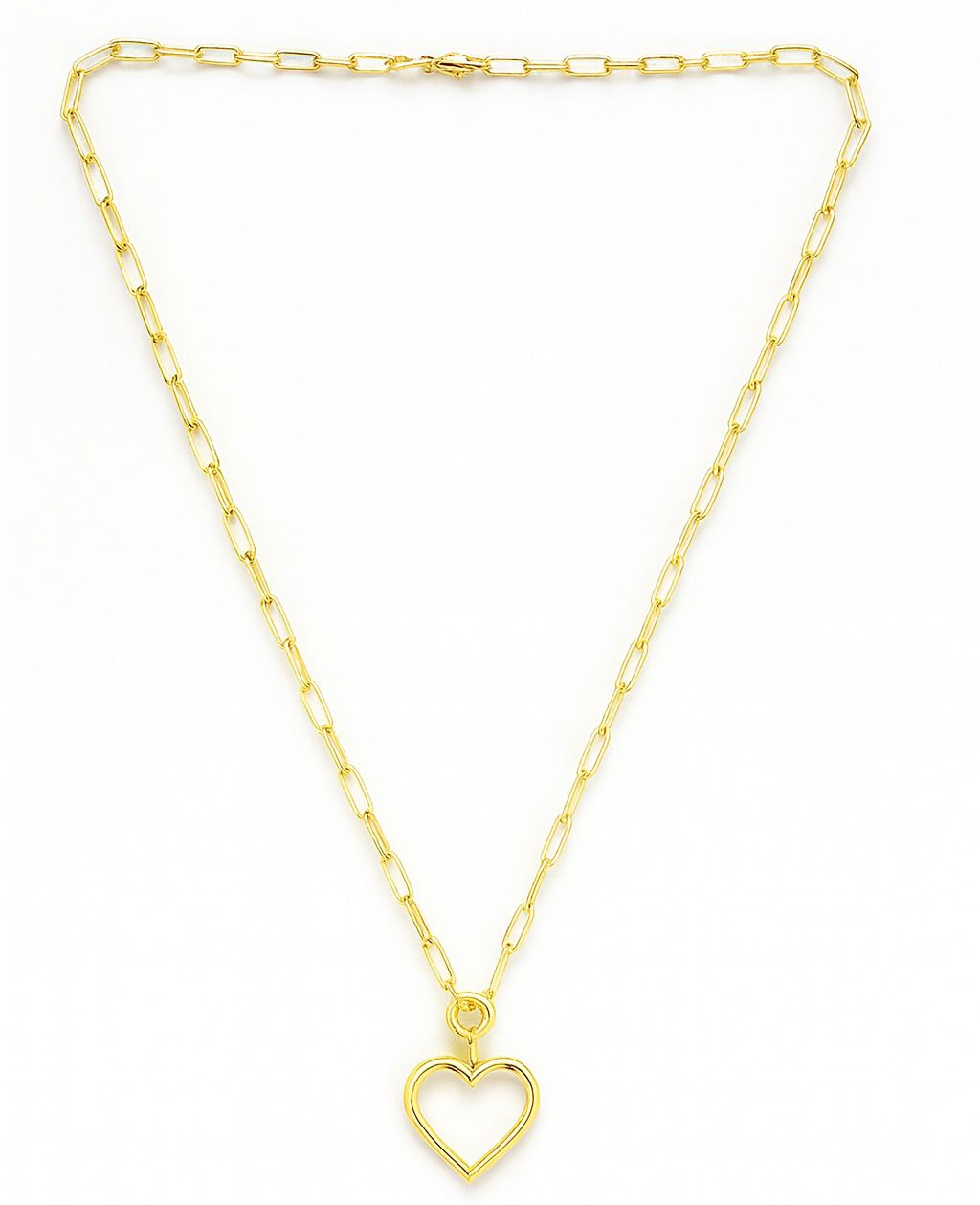 COLLAR ESLABONES FINOS, SILUETA CORAZON