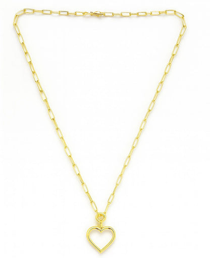 COLLAR ESLABONES FINOS, SILUETA CORAZON