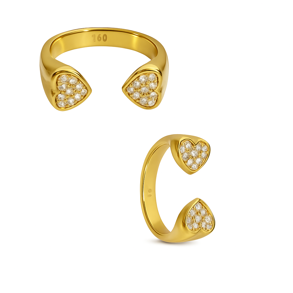 ANILLO DOBLE CORAZON