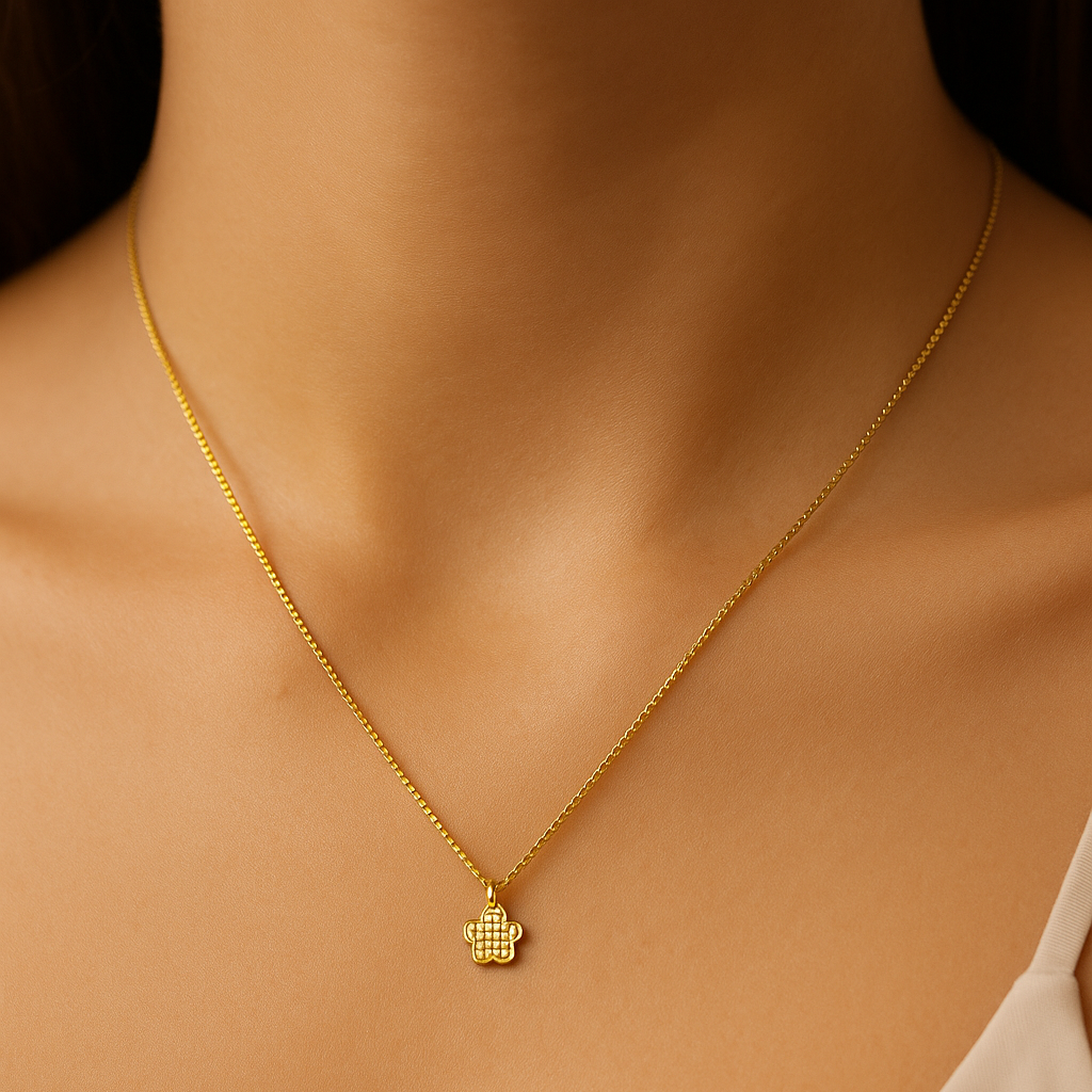 COLLAR TREBOL RUGOSO