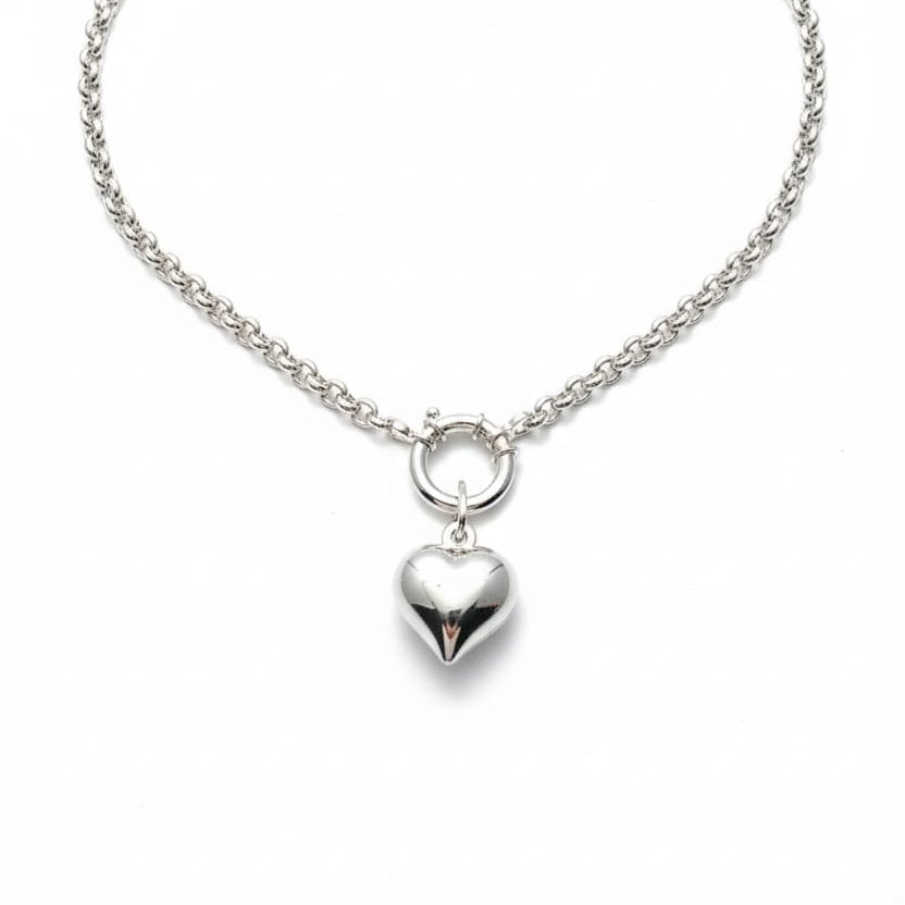 Colgante Corazón Bombacho - Colgante Plata 925